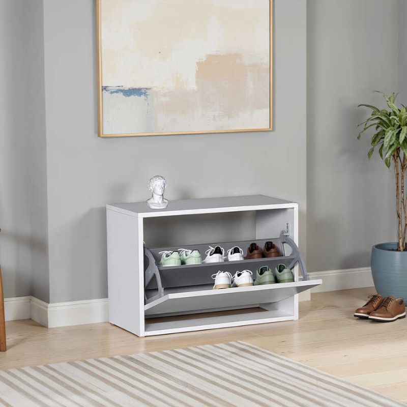 Παπουτσοθήκη 6 ζευγών χρώμα λευκό 2