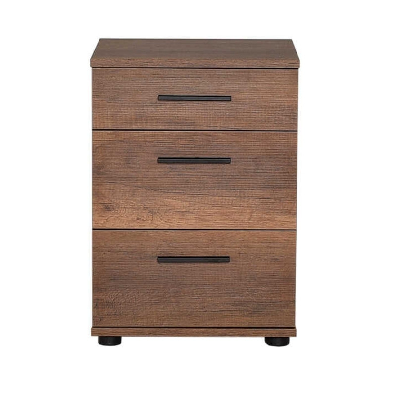 Κομοδίνο - Συρταριέρα γραφείου Trendline Megapap χρώμα καρυδί 40x39x57εκ. 4