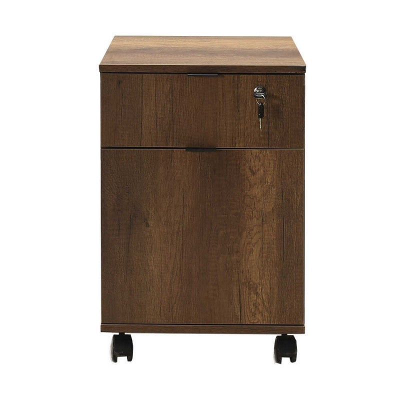 Συρταριέρα γραφείου τροχήλατη χρώμα καρυδί 4