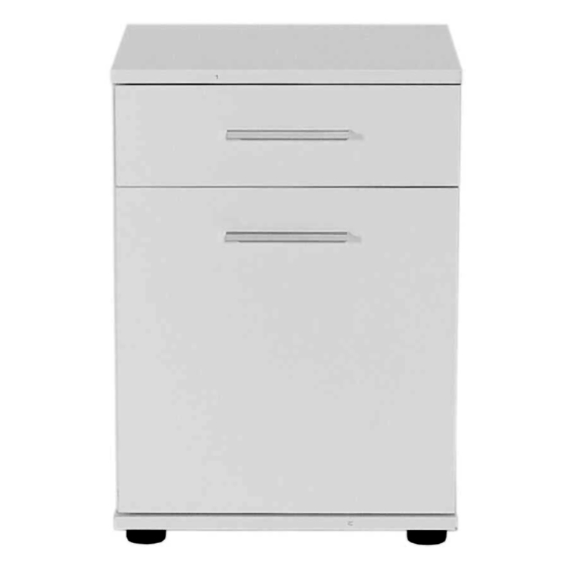 Κομοδίνο - Συρταριέρα γραφείου Trendline Megapap χρώμα λευκό 40x39x57εκ. 3