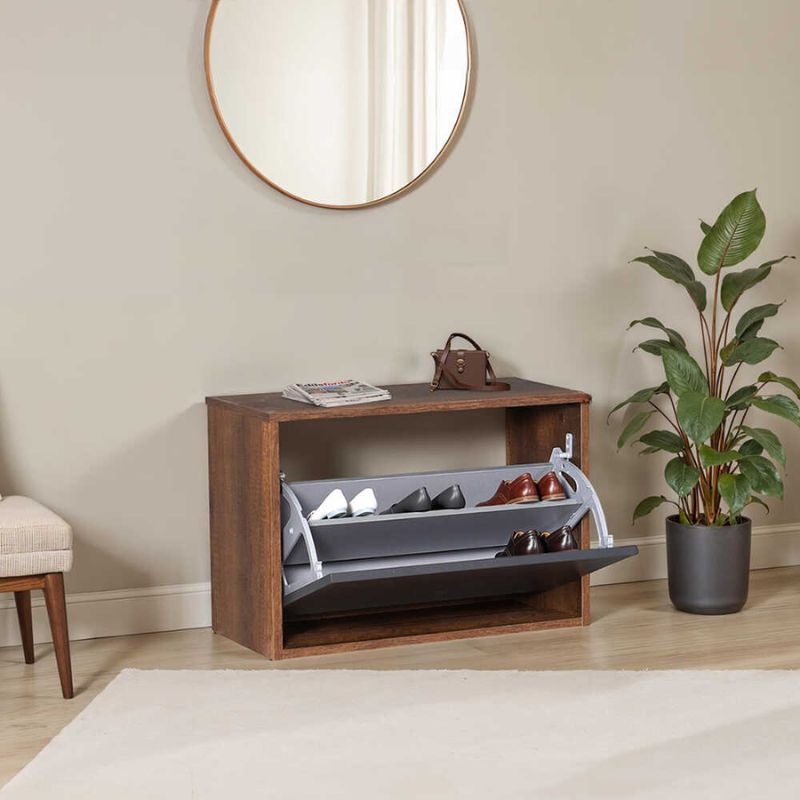 Παπουτσοθήκη 6 ζεύγων χρώμα καρυδί 2