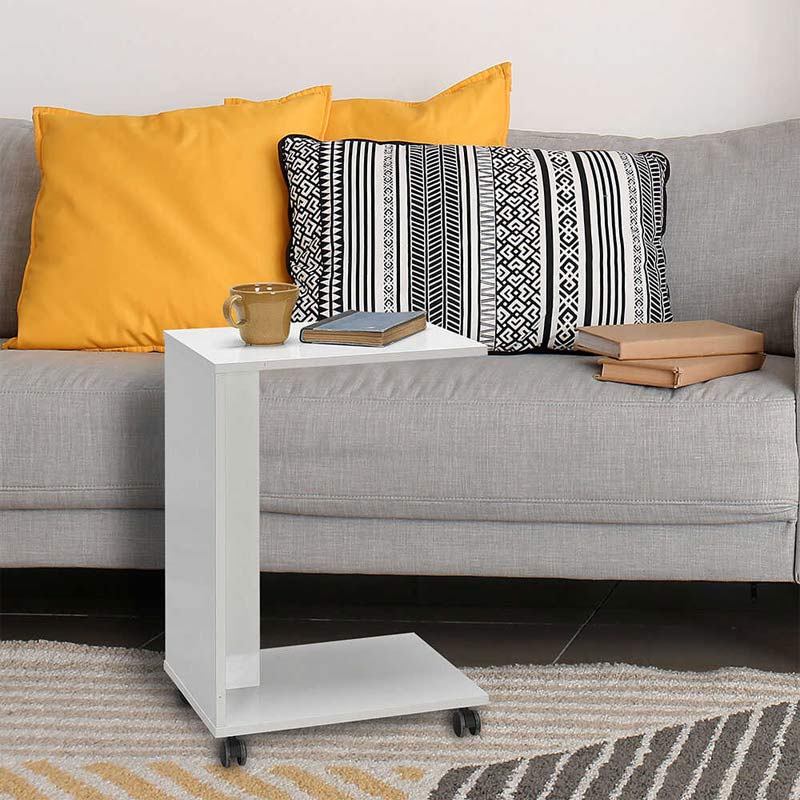 Τραπεζάκι βοηθητικό C-Shaped χρώμα λευκό 2