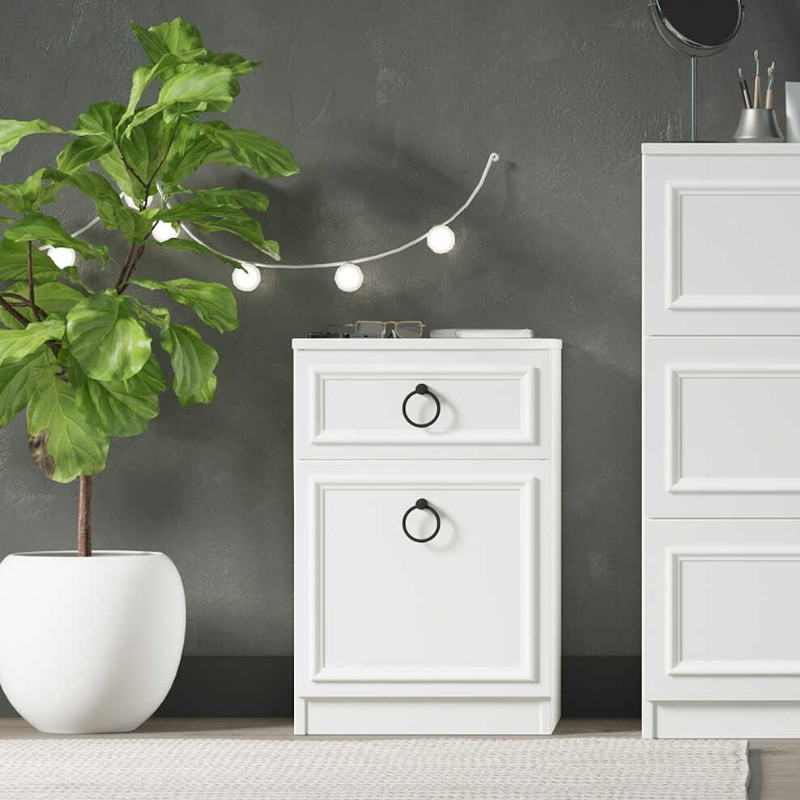 Κομοδίνο Hampton Megapap χρώμα λευκό 40x38x63εκ. 3