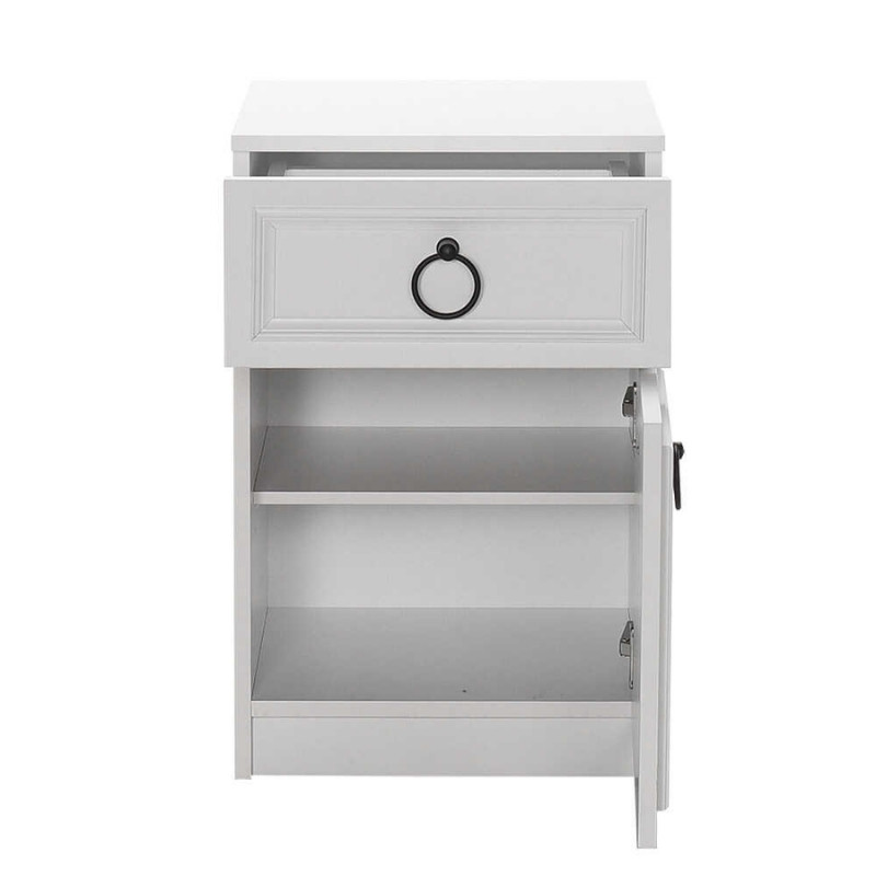 Κομοδίνο Hampton Megapap χρώμα λευκό 40x38x63εκ. 5