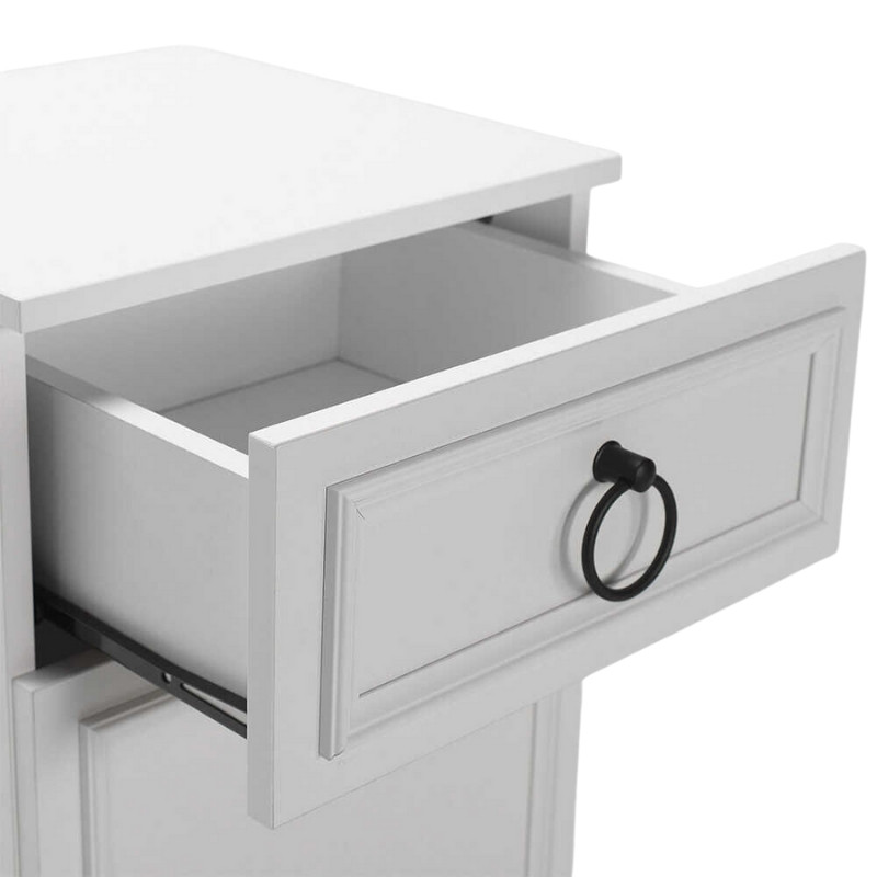 Κομοδίνο Hampton Megapap χρώμα λευκό 40x38x63εκ. 6