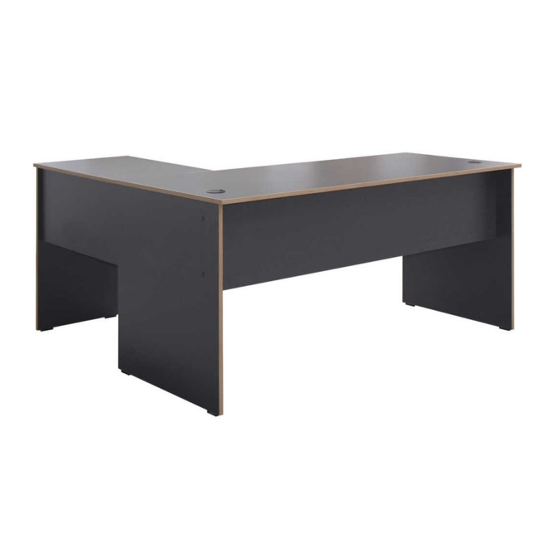 Γραφείο διευθυντικό γωνιακό αναστρέψιμο χρώμα ανθρακί