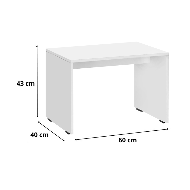 Τραπεζάκι σαλονιού - γραφείου χρώμα λευκό 3