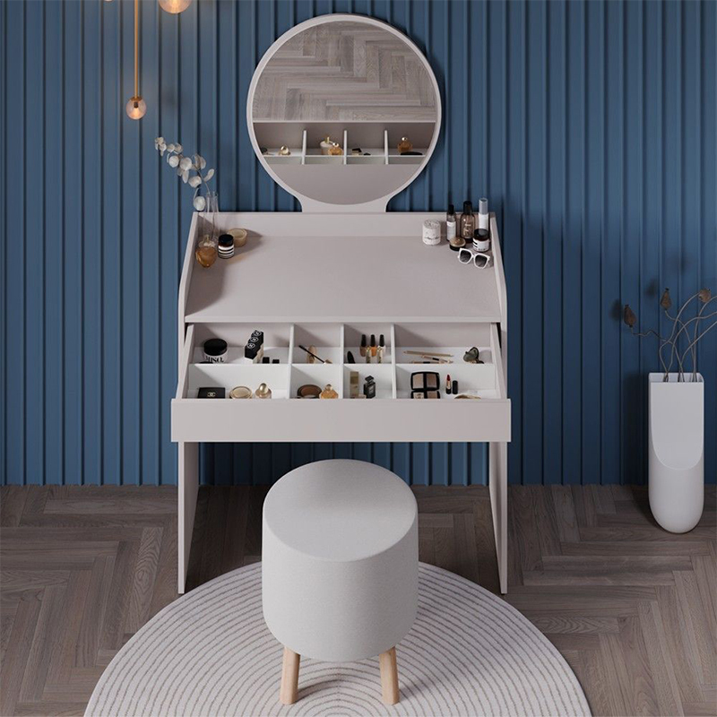 Τουαλέτα με καθρέπτη χρώμα λευκό του πάγου 4