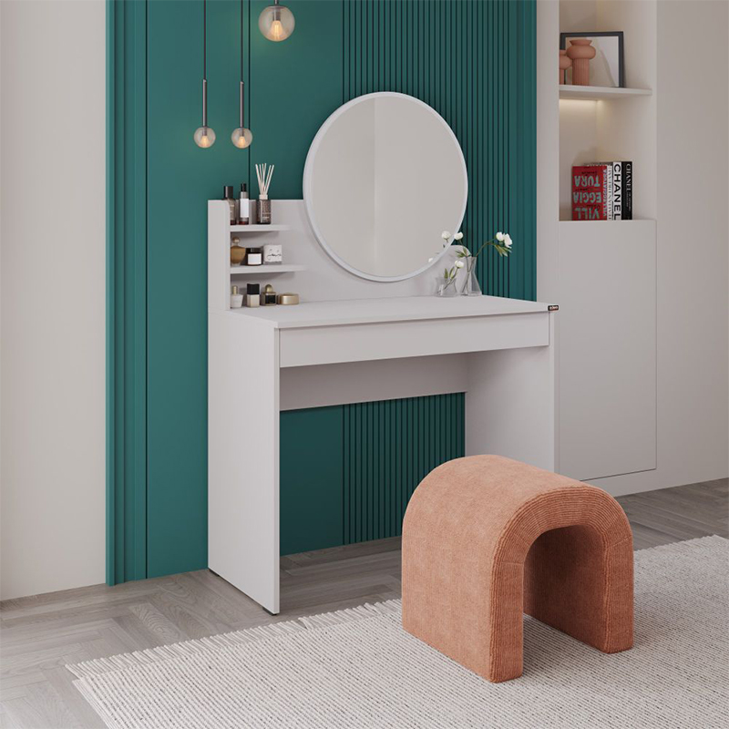 Τουαλέτα με καθρέπτη χρώμα λευκό του πάγου 2