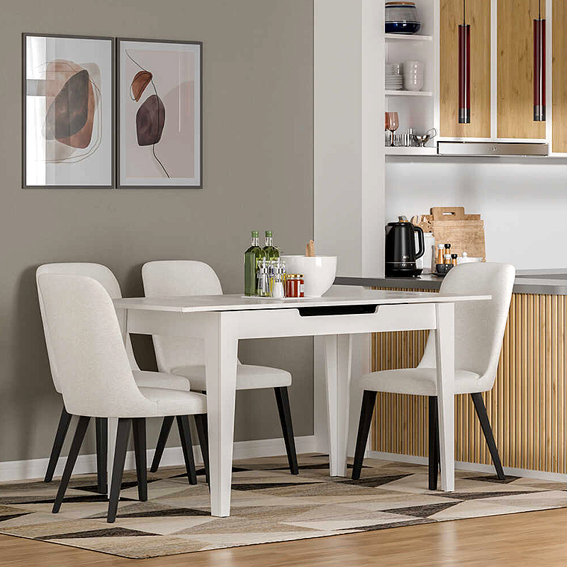 Τραπέζι επεκτεινόμενο χρώμα λευκό 120/ 2