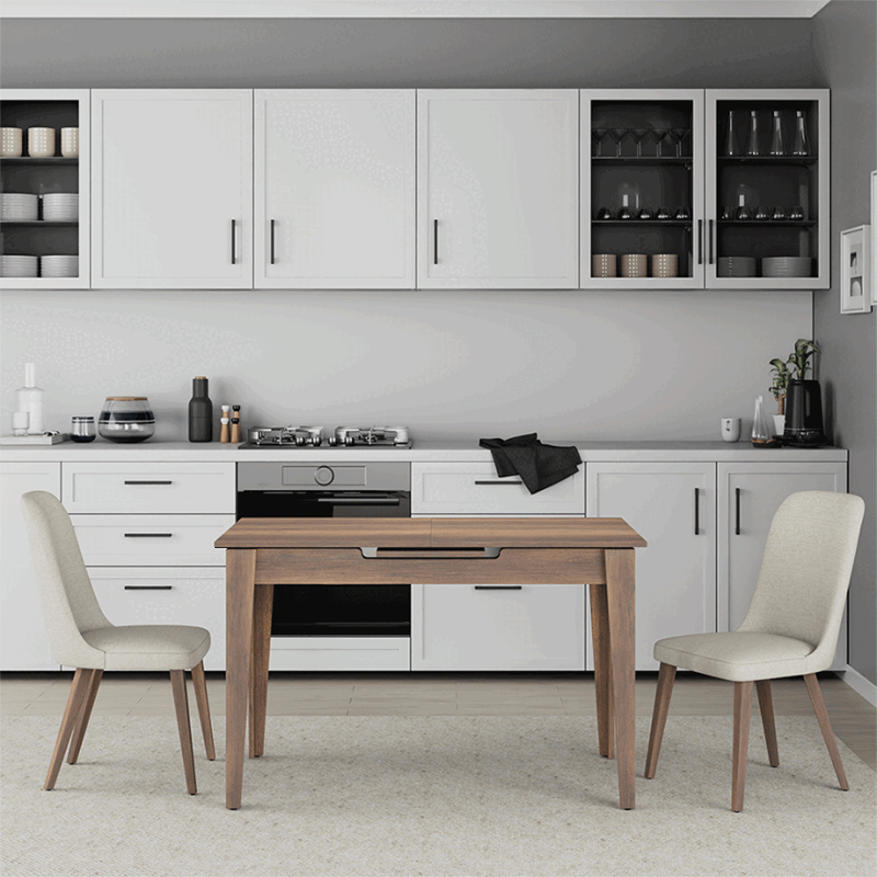 Τραπέζι επεκτεινόμενο χρώμα καρυδί 120/ 2