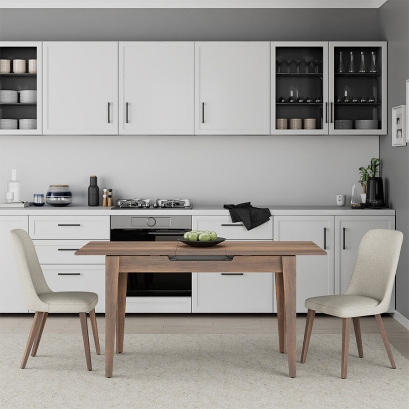 Τραπέζι επεκτεινόμενο χρώμα καρυδί 120/ 3