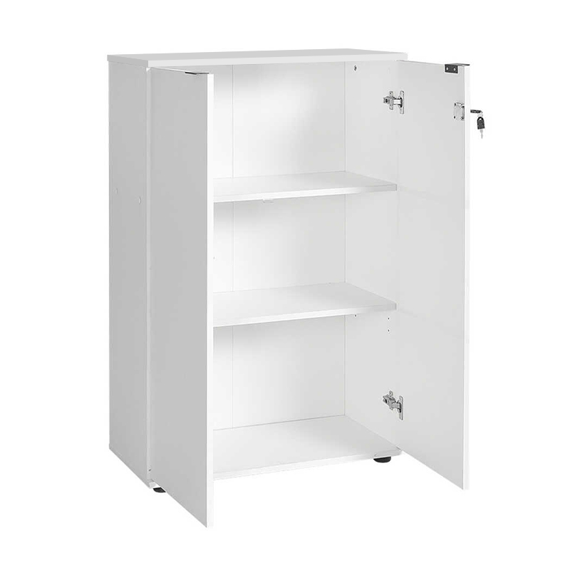 Ντουλάπι γραφείου με κλειδαριά χρώμα λευκό 4