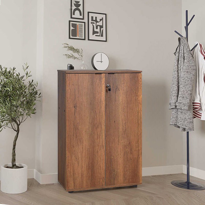 Ντουλάπι γραφείου με κλειδαριά χρώμα καρυδί 2