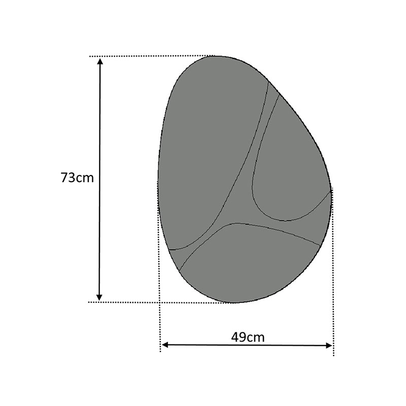 Καθρέπτης τοίχου χρώμα γκρι 3
