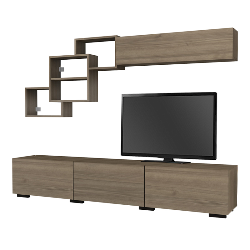 Σύνθεση τηλεόρασης χρώμα καρυδί 4