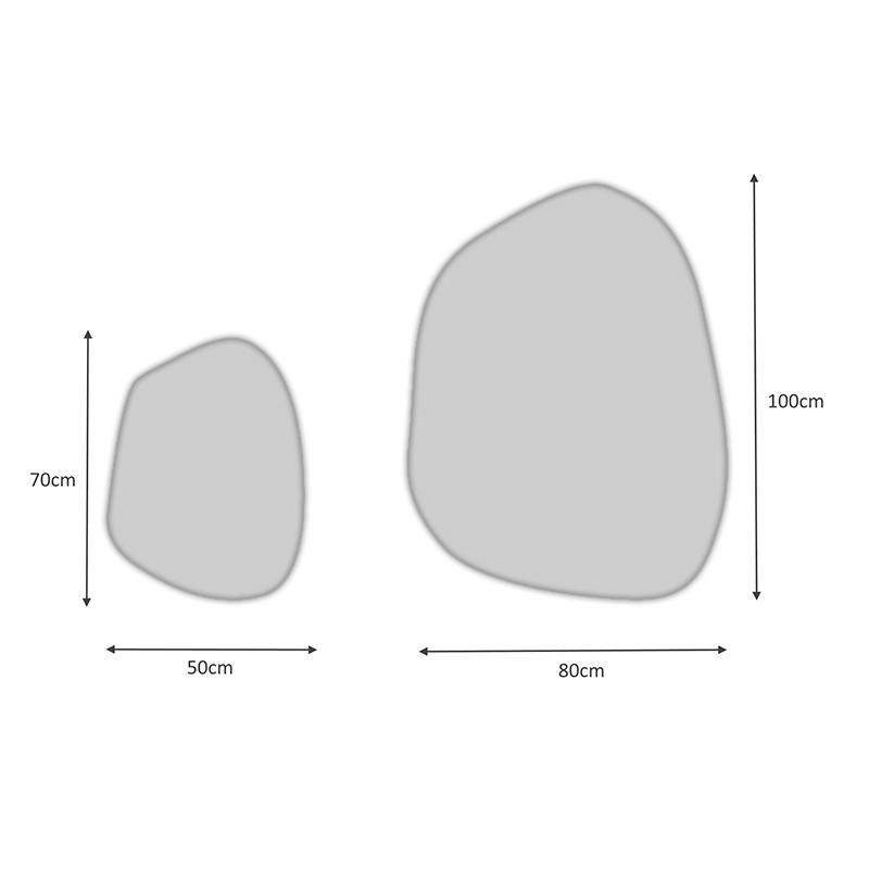 Σετ καθρεπτών τοίχου 2 τμχ. χρώμα λευκό 3