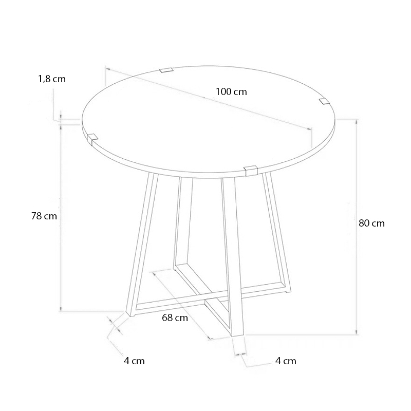 Τραπέζι χρώμα λευκό - ανθρακί 4