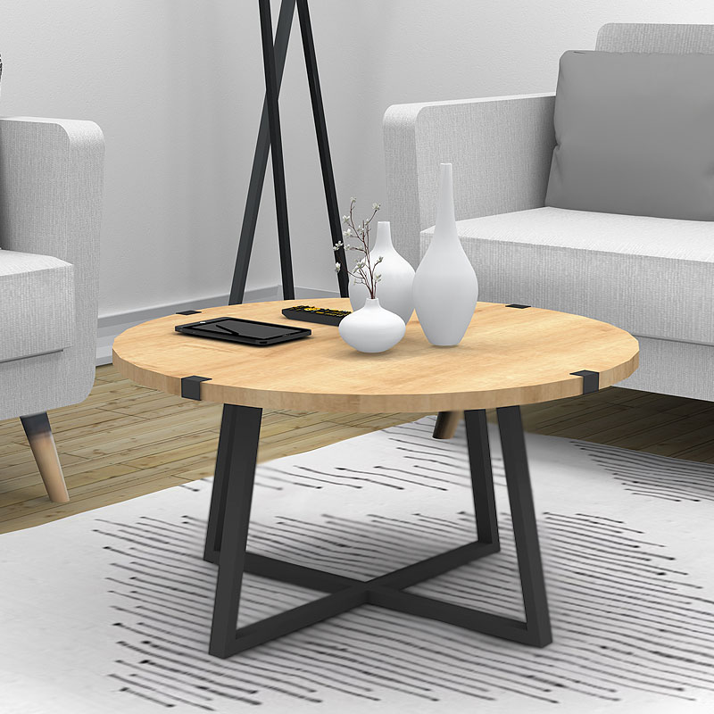 Τραπεζάκι σαλονιού χρώμα φυσικό οξιάς - ανθρακί