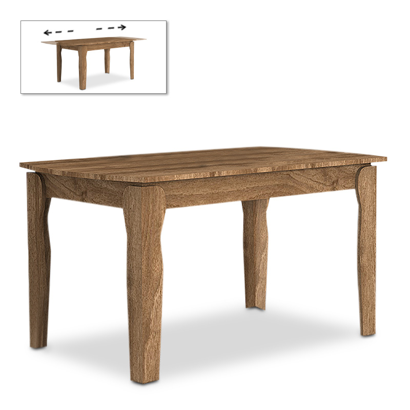 Τραπέζι επεκτεινόμενο χρώμα καρυδί 140+