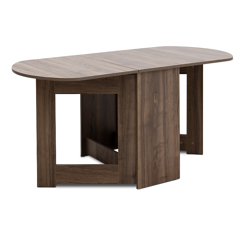 Τραπέζι επεκτεινόμενο χρώμα καρυδί 34(63+63)x80x76εκ. 4