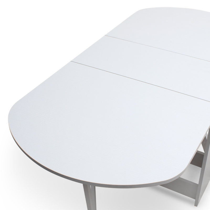 Τραπέζι επεκτεινόμενο χρώμα λευκό 34(63+63)x80x76εκ. 9