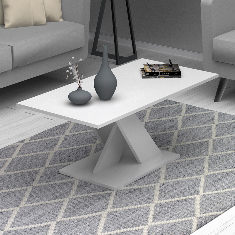 Τραπεζάκι σαλονιού χρώμα λευκό 2