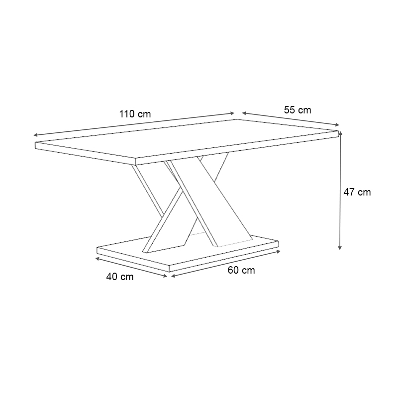Τραπεζάκι σαλονιού χρώμα λευκό 4