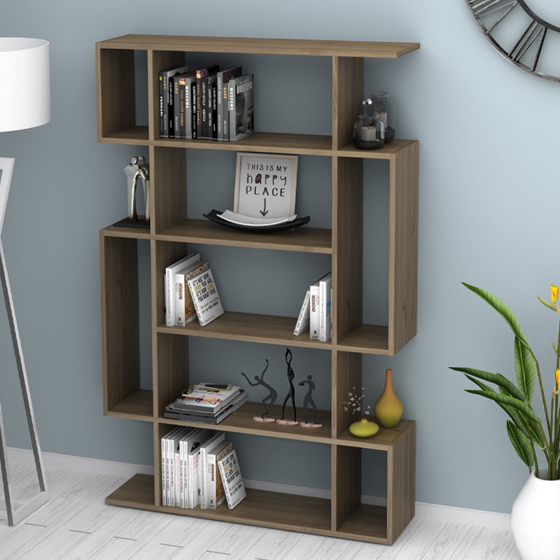 Βιβλιοθήκη χρώμα καρυδί 3