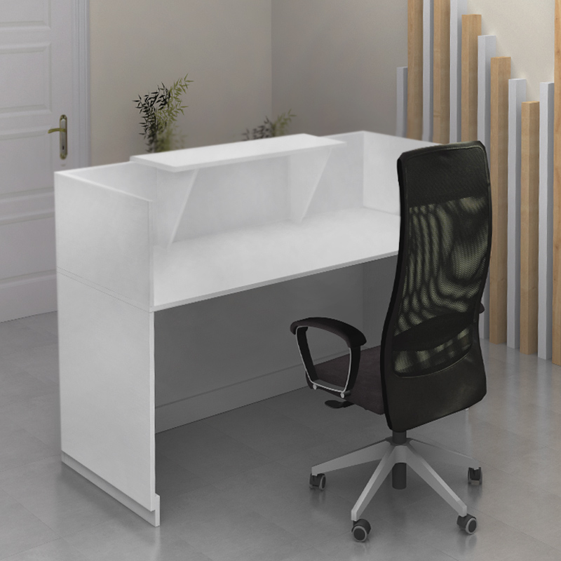 Γραφείο υποδοχής - reception χρώμα λευκό 2