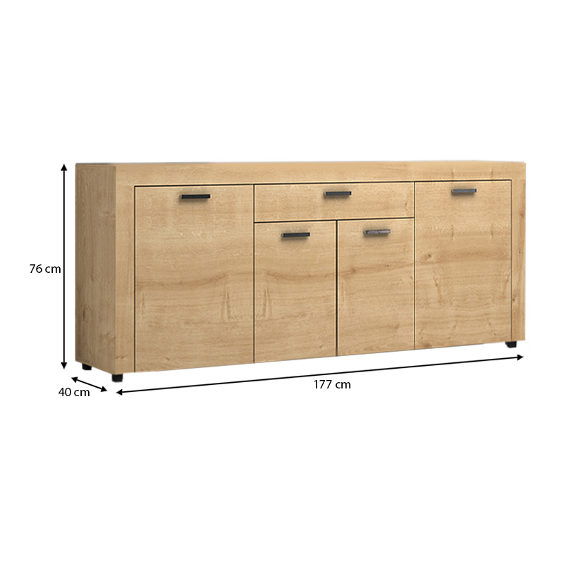 Μπουφές χρώμα φυσικό οξιάς 4