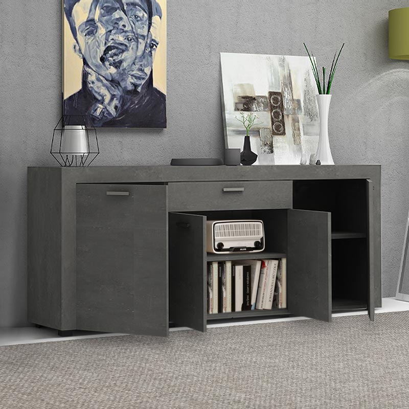 Μπουφές χρώμα γκρι σκυροδέματος 2