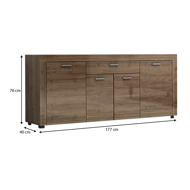 Μπουφές χρώμα καρυδί 4