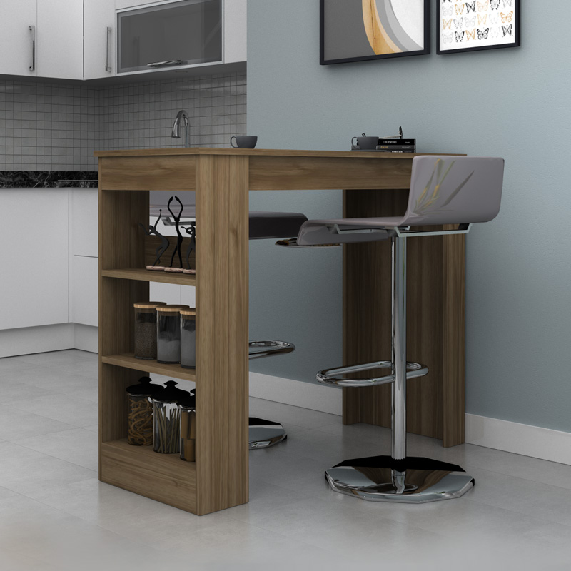 Τραπέζι μπαρ χρώμα καρυδί 2