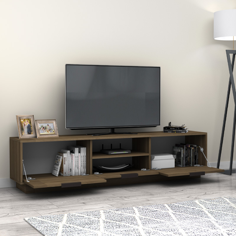 Έπιπλο τηλεόρασης χρώμα καρυδί 180x35x43cm. 2