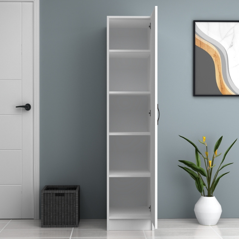 Ντουλάπα ρούχων μονόφυλλη χρώμα λευκό 3