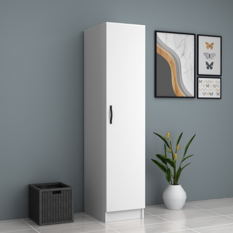 Ντουλάπα ρούχων μονόφυλλη χρώμα λευκό 4
