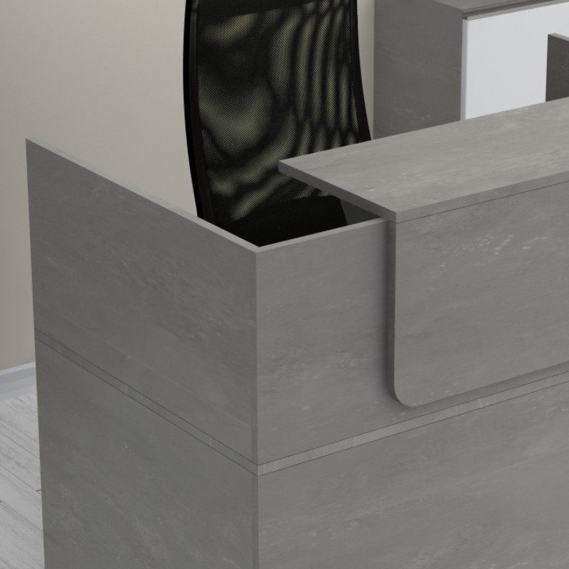 Γραφείο υποδοχής - reception χρώμα γκρι σκυροδέματος 5