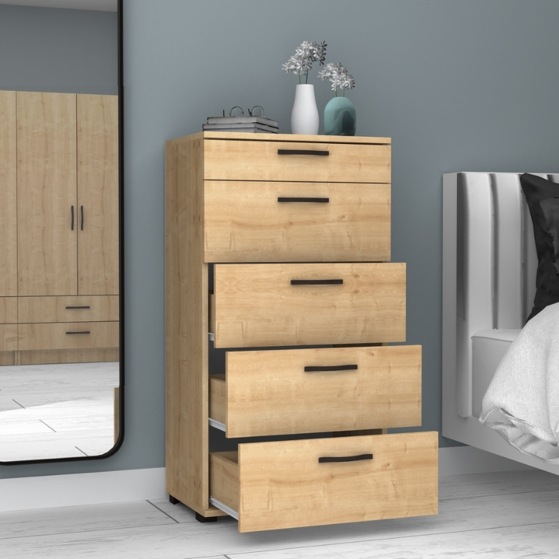 Συρταριέρα χρώμα φυσικό οξιάς 2