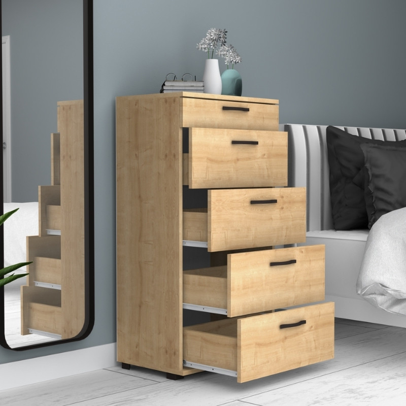 Συρταριέρα χρώμα φυσικό οξιάς 5