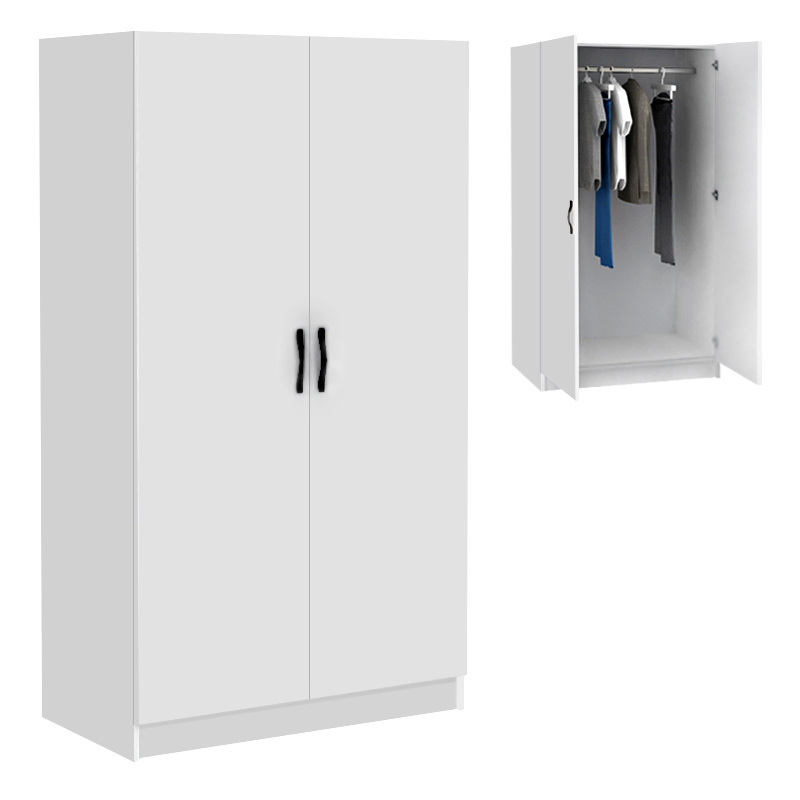 Ντουλάπα ρούχων δίφυλλη χρώμα λευκό