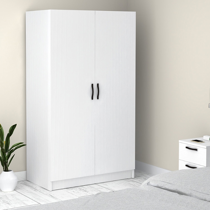 Ντουλάπα ρούχων δίφυλλη χρώμα λευκό 3