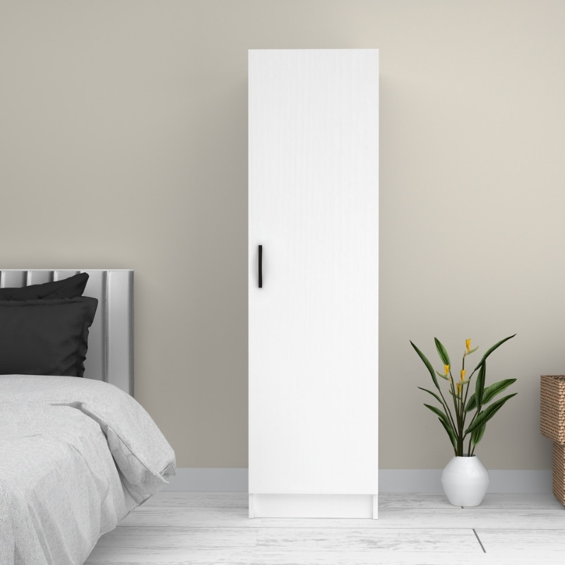 Ντουλάπα ρούχων μονόφυλλη χρώμα λευκό 6