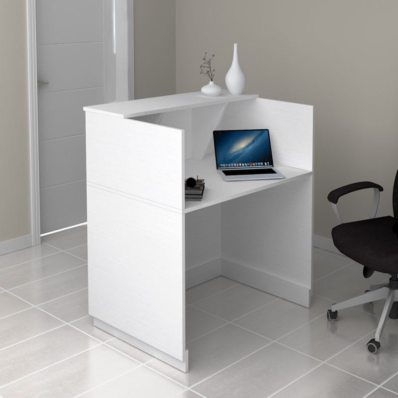 Γραφείο υποδοχής - reception χρώμα λευκό 2