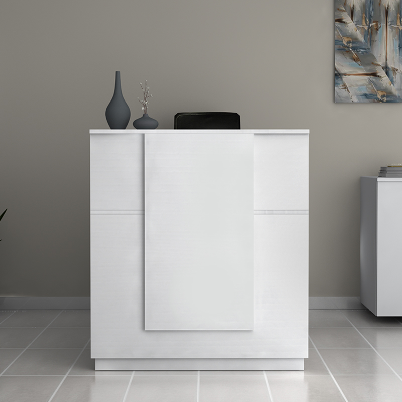 Γραφείο υποδοχής - reception χρώμα λευκό 3