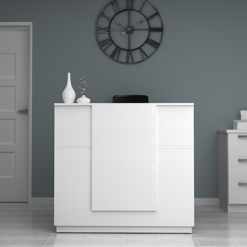 Γραφείο υποδοχής - reception χρώμα λευκό 3