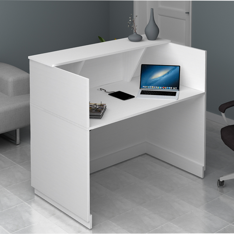 Γραφείο υποδοχής - reception χρώμα λευκό 4