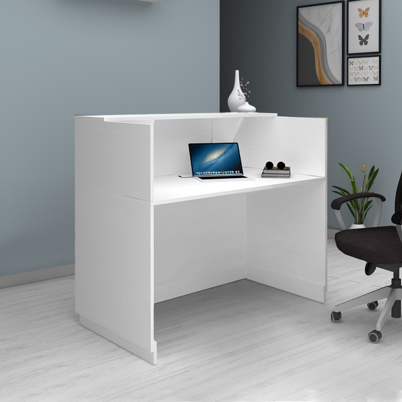 Γραφείο υποδοχής - reception χρώμα λευκό 2