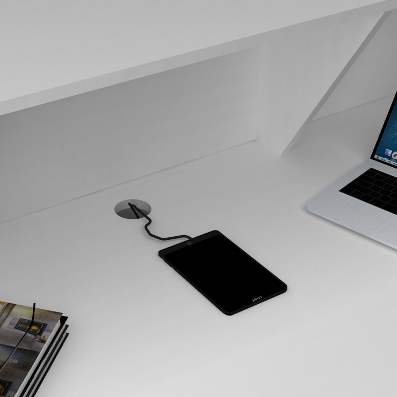 Γραφείο υποδοχής - reception χρώμα λευκό 6