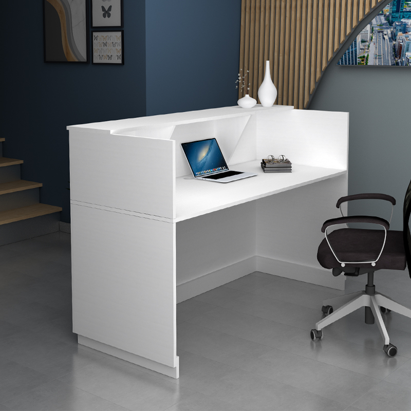 Γραφείο υποδοχής - reception χρώμα λευκό 2